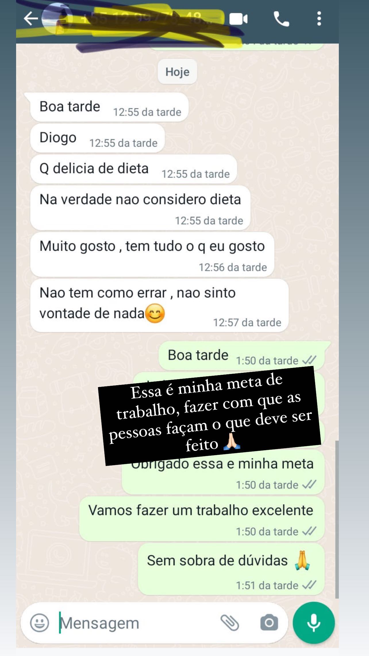 Feedback de paciente no WhatsApp