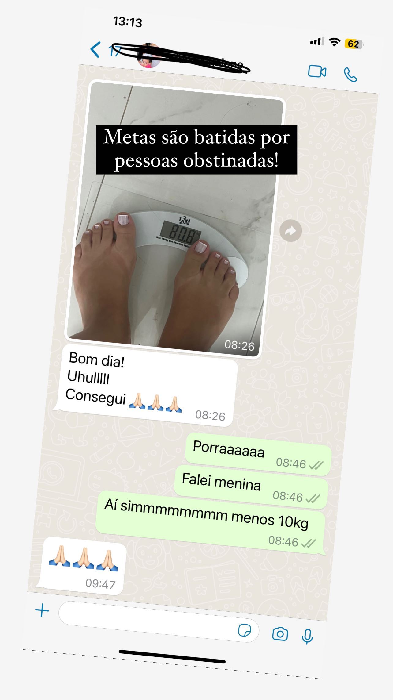 Feedback de paciente no WhatsApp